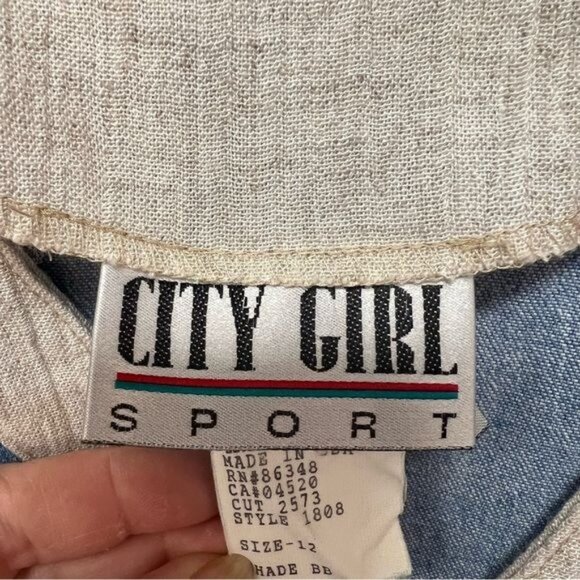 Vintage City Girl Sport Western Denim Vest Sz 12 - Picture 4 of 6